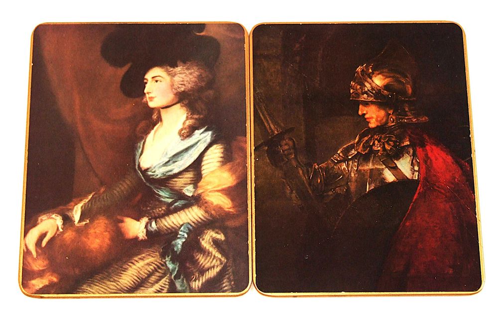 Set 6 litografii dupa pictori celebri, suport lemn, Made in England