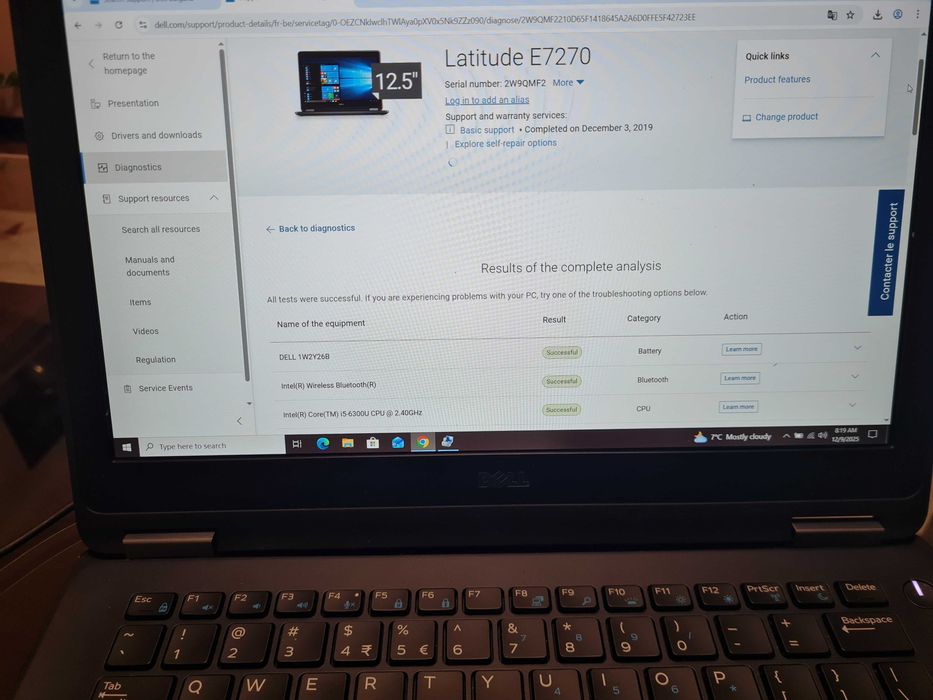 Лаптоп Dell Latitude E7270, Intel Core i5 6300U, 8GB RAM DDR4, 512 GB