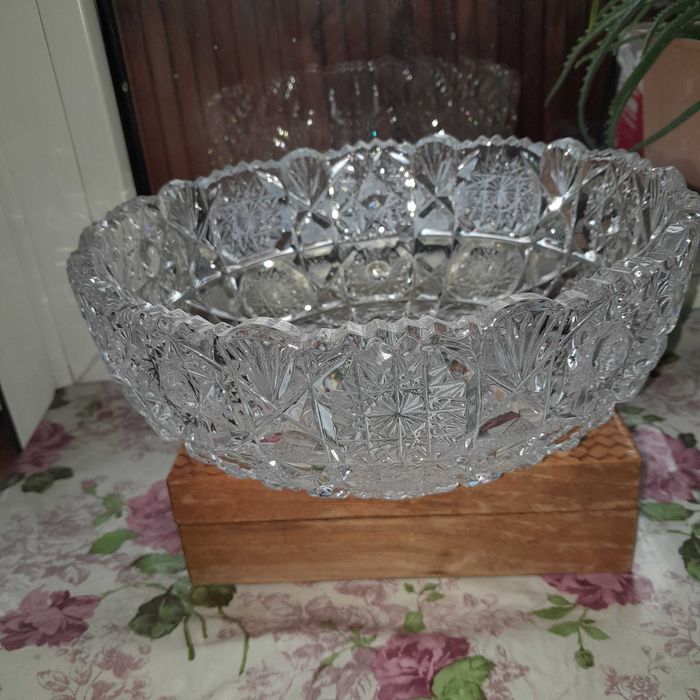 хрусталь. салатница 2 шт овальная .