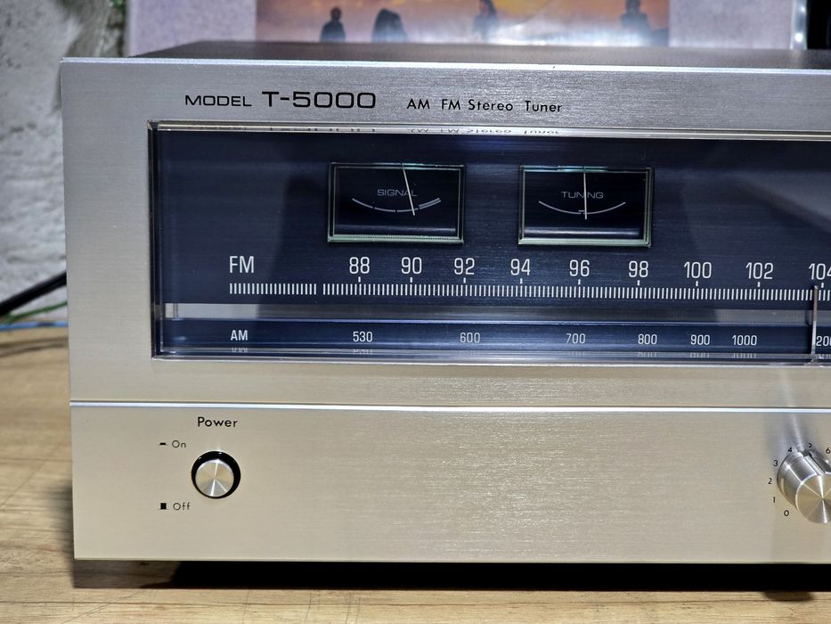 Radio tuner ONKYO T-5000, stereo hifi vintage ,argintiu