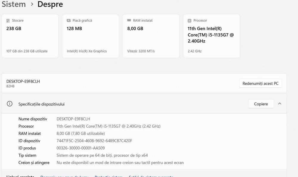 Laptop Lenovo i5 Gen 11