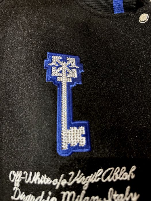 Jacheta Off White Varsity Bomber Jacket M