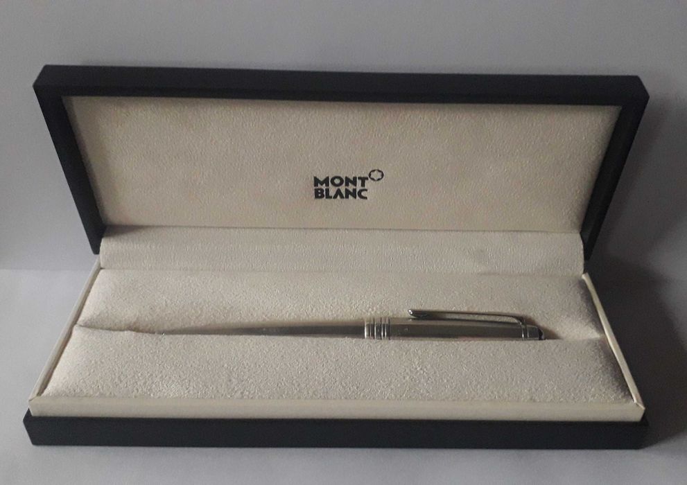 химикалка Монблан Montblanc Meisterstuck Solitaire 164S сребърна