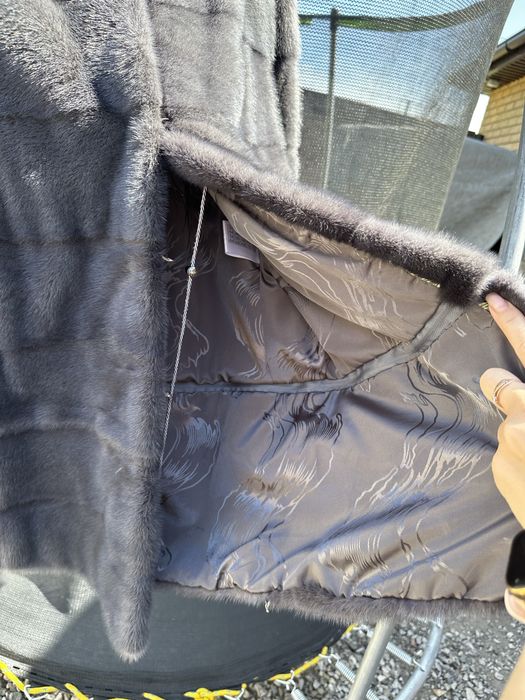 Шуба серая норка