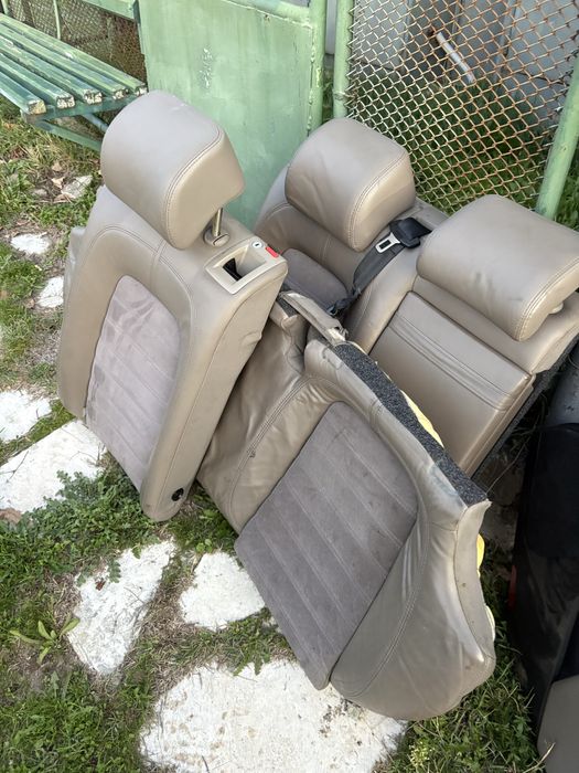 Салон с кори кожа с алкантара бежова Passat B6 седан