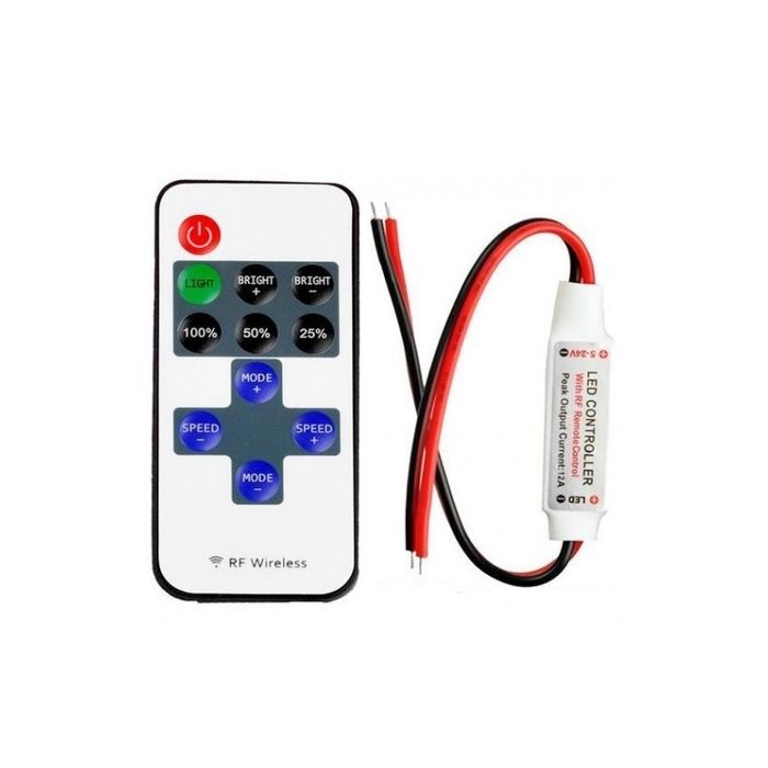 Mini Dimmer Banda LED 12A 144W RF