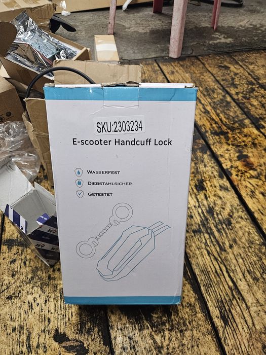 Брава против кражба за велосипед, скутер, ключалка тип белезници.