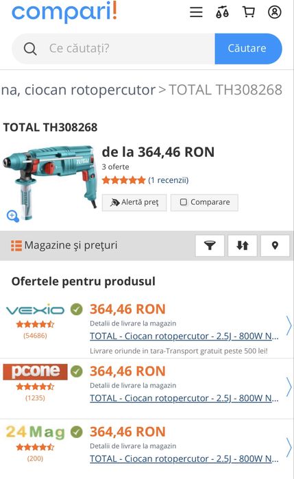 MDM vinde: Ciocan Rotopercutor Total TH308268.