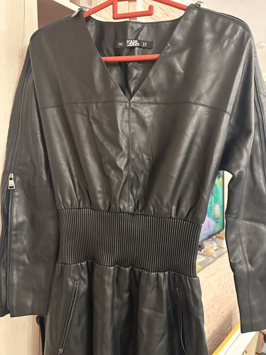 Кожанное платье Karl Lagerfeld