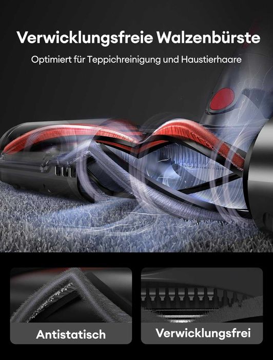 Вертикална безжична прахосмукачка Ultenic U16 Flex  550W, 50000Pa