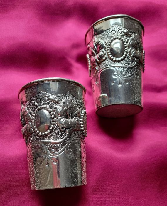 Pahare argintate Silver deco vintage