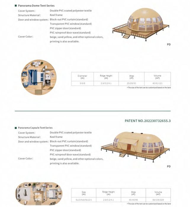 Corturi Glamping / Domuri Geodezice / Tente Premium