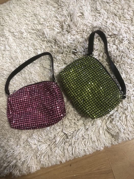 Gentuta swarovsky verde si roz noi