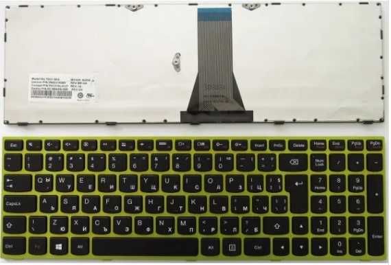 Клавиатура за Lenovo G50-30 G50-40 G50-45 G50-70 B50-30 B50-40 B50-45 B50-70 Z50-30 Z50-40 Z50-45 Z50-70 Черна с Златна Рамка | Фабрична Кирилица BG