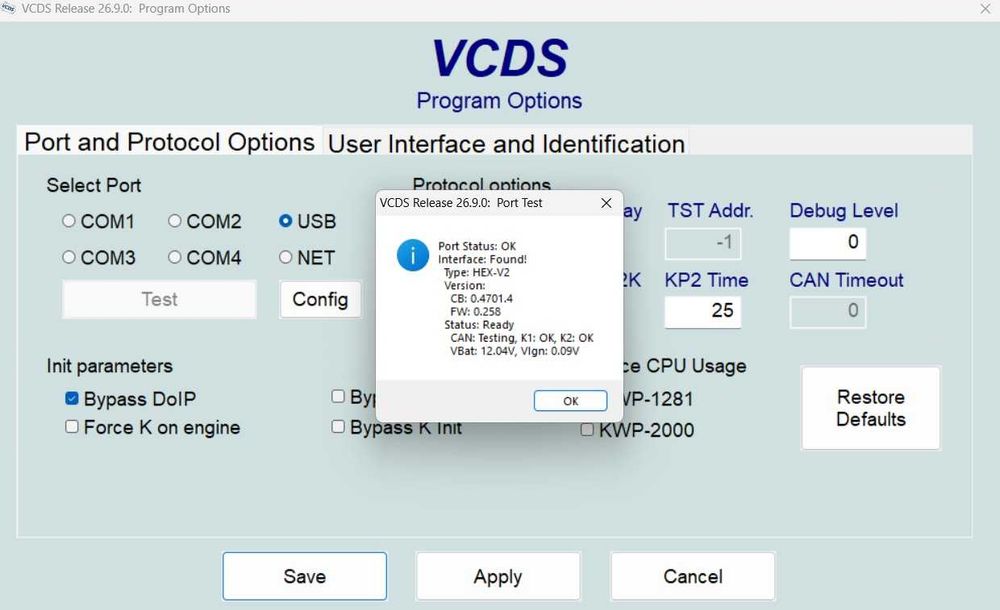 Tester VCDS HEX V2 ARM STM32F429 SOFT 26.9 EN/26.3 RO August 2026