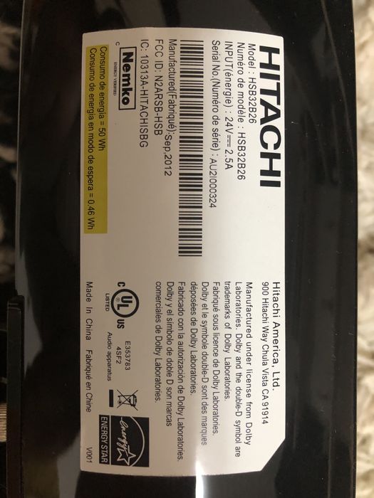 Soundbar HITACHI HSB32B26