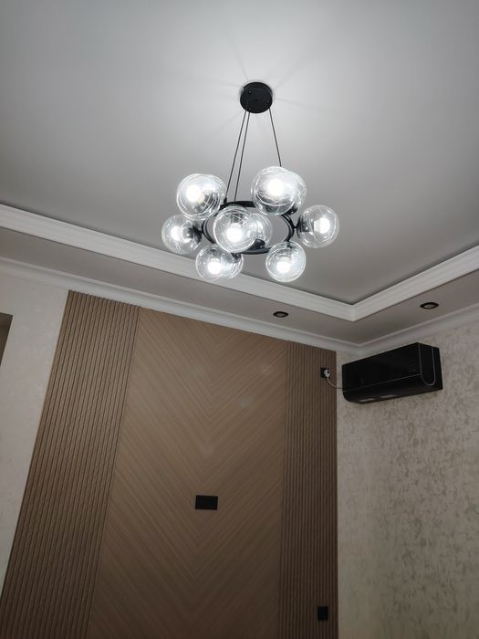 Установка люстры Ремонт люстры гологеновКандил урнатиб бериш хизмати