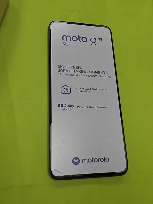 НЕАКТИВИРАН 256GB Motorola g35 5G Yettel Гаранция 2029г. Leaf Green | Зелен