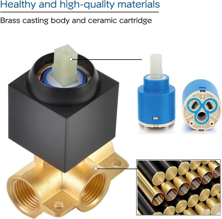 PHASAT Baterie pentru chiuveta / lavoar montată pe perete cu cascadă