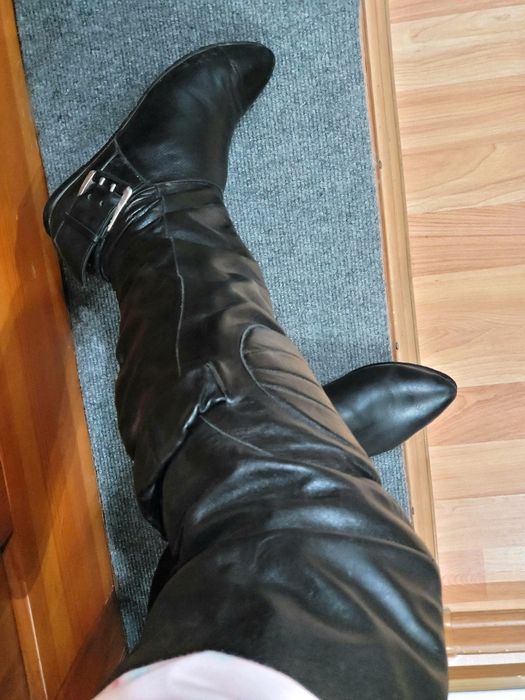 Сапоги ботфорты зимние