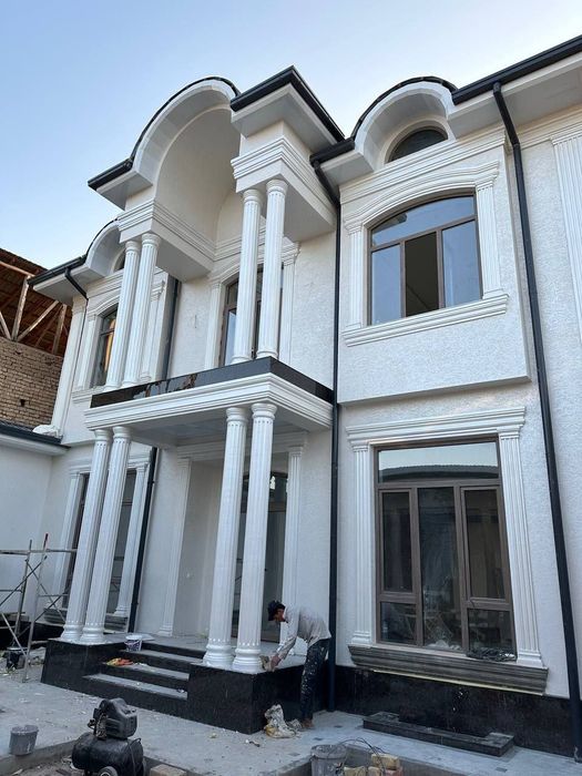 Travertin. Fasad . Ishlari