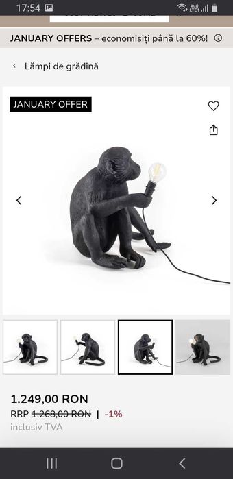 Vand lampa seletti de exterior forma de maimuta