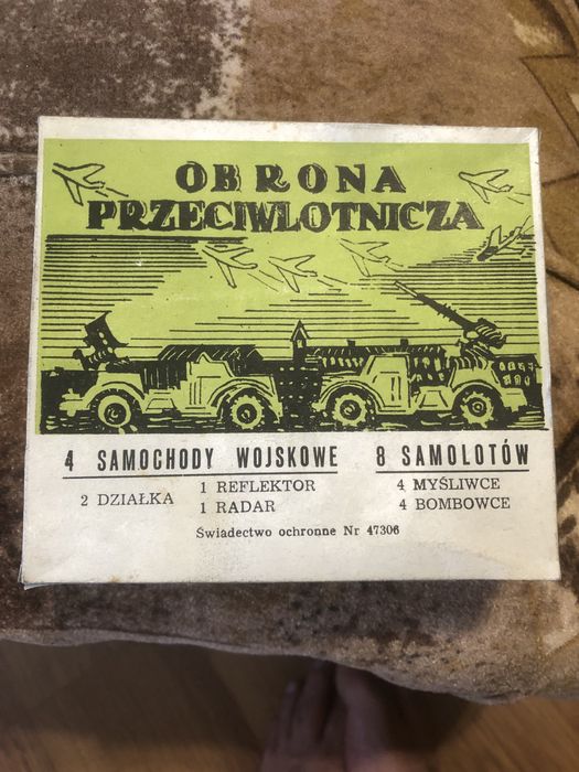 Ретро соц военен комплект играчки Противовъздушна отбрана (Полша/ПНР) с листовка