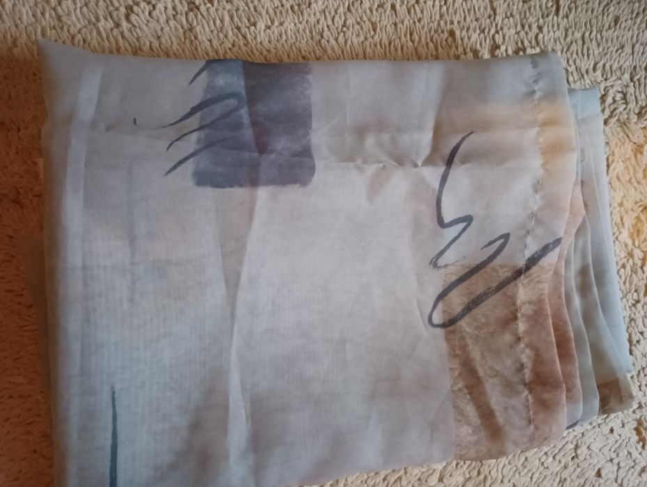 Перде,светло синьо на шарки