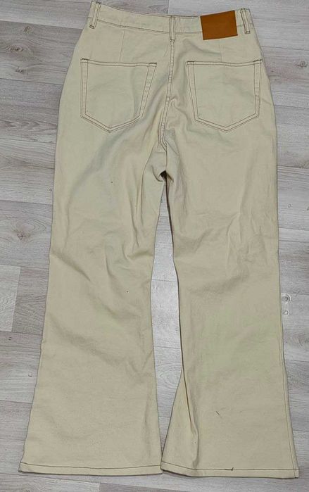 rick owens white flared jeans