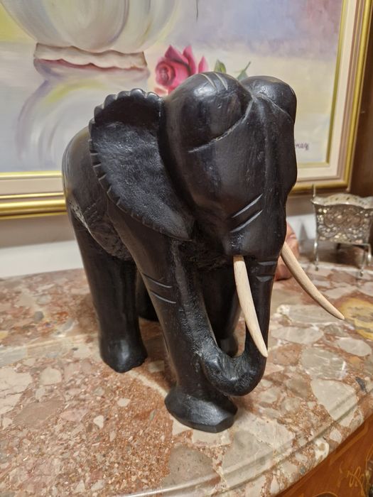 Чудесна антикварна дървена фигура статуетка скулптура