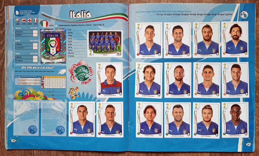 Album Panini World Cup 2014 Brasil cu 67 stickere aditionale