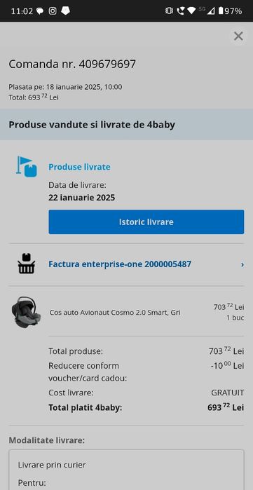 Avionaut Cosmo 2.0 (Impecabil, folosit 9 luni)