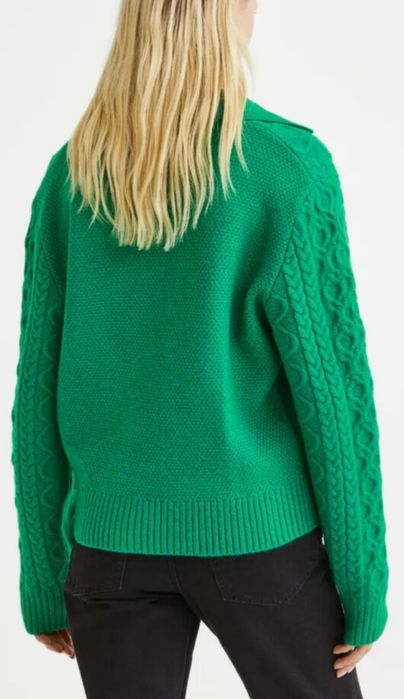 Пуловер H&M зелен