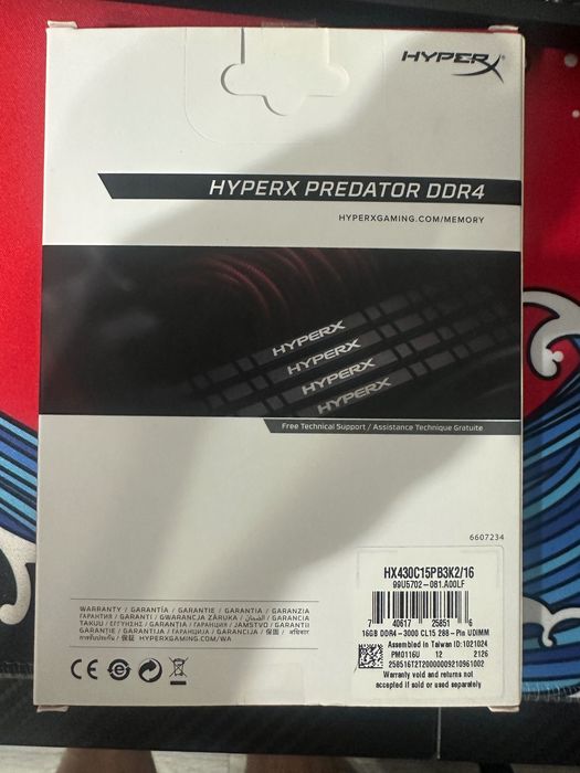 Vand 2x8 gb ram HyperX Predator ddr4 3000mhz