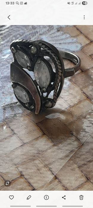 Кольцо серебряное ,советское  925 пробы в отличном состоянии