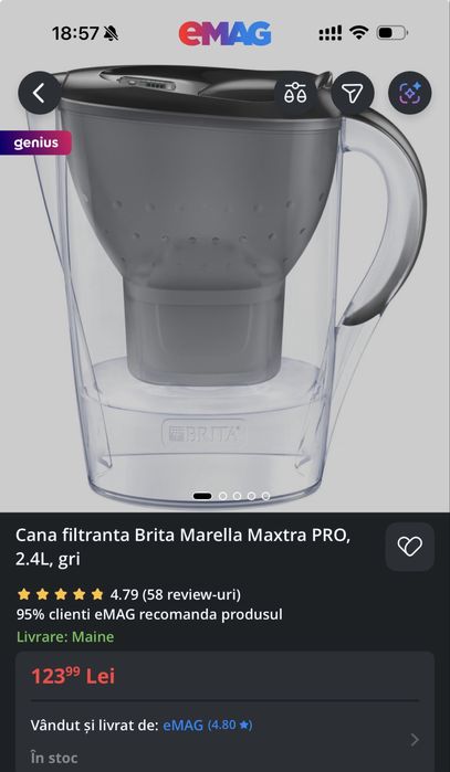 Cana Brita 2.4L + 5 filtre sigilate