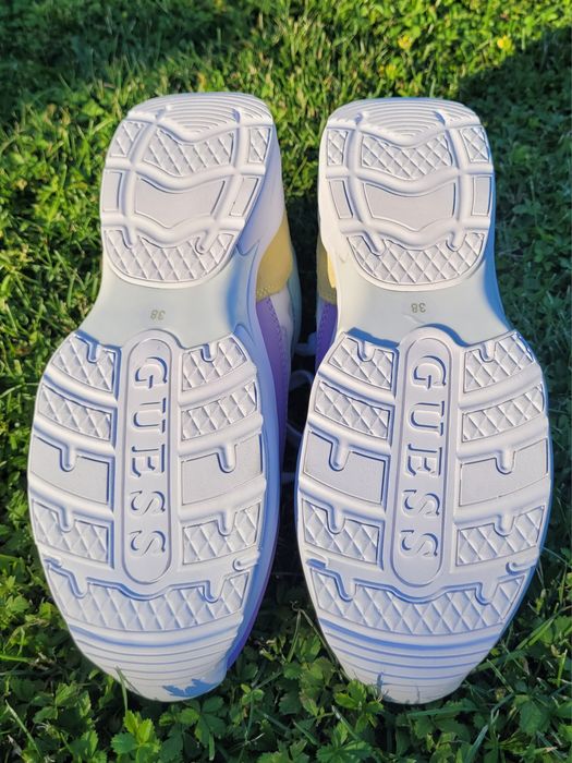 Pantofi sport, Sneakers marca originala Guess, noi, marimea 39, piele naturala