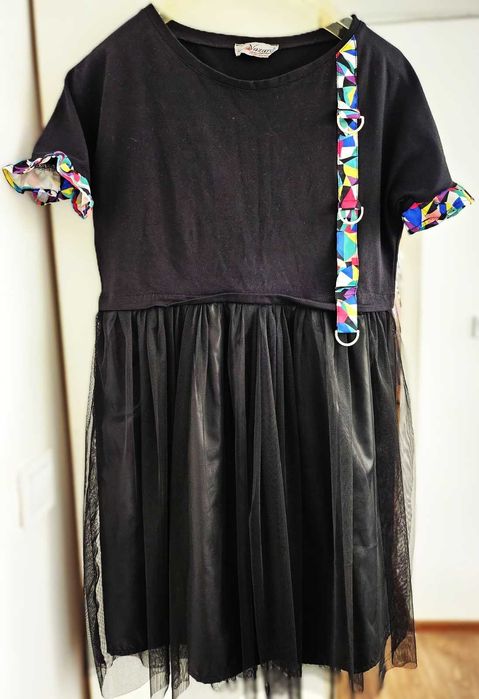 Черна РОКЛЯ  с тюл L/ XL