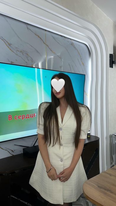 Ак койлек твидовый