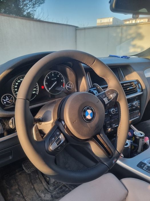 Volan pachet M BMW seria 3, seria 5, F30 F10 X1  X2 X3 X4 X5  X6 , piele + airbag , finisaje premium
