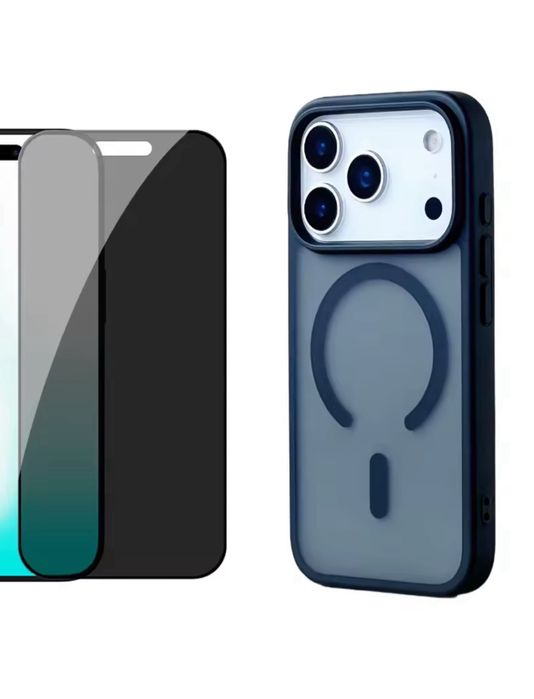 Husa Magsafe Acrilyc Mata+Folie Sticla Iphone 17 PRO 17 AIR 17 PRO MAX