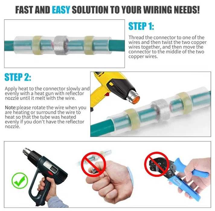 Conectori termocontactibili. 1000 buc.