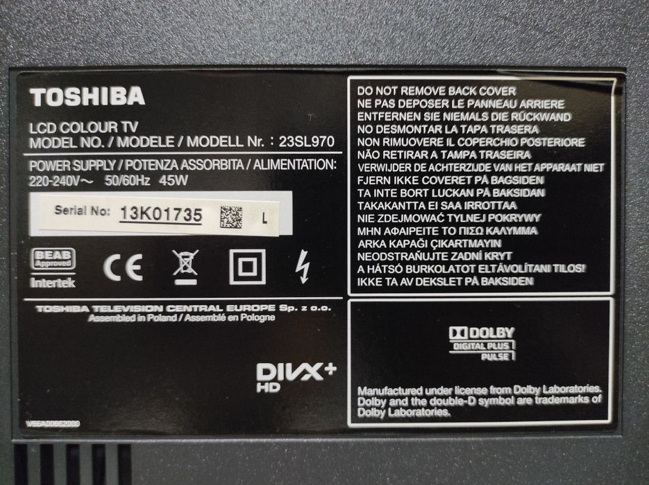 Tv led full hd Toshiba 60 cm