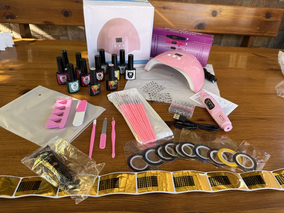 Uv led печка  маникюр лампа Комплект електрическа пила гел лак