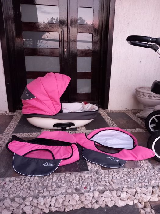 Cărucior Fetita Line Bexa Impecabil ROZ Aproape NOU