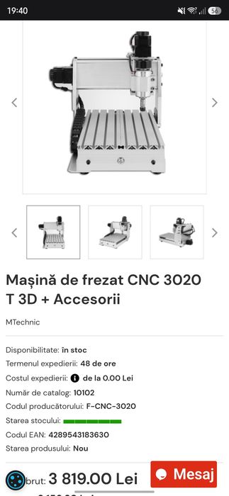 Cnc 3020 T 3D nou