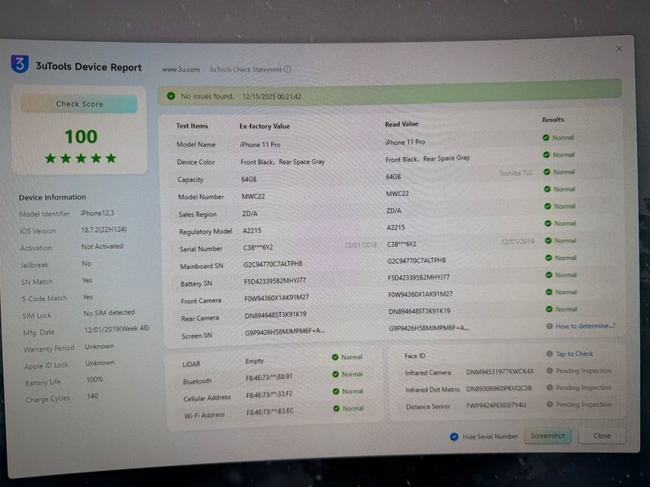 iPhone 11 Pro 64GB Space Gray