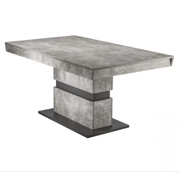 Masă bucătărie/living gri beton - extensibilă