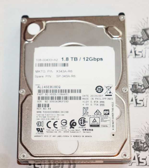 Harddisk Server SAS 2.5" HGST/DELL/Toshiba 1.8Tb 12GB/s 10K 128Mb