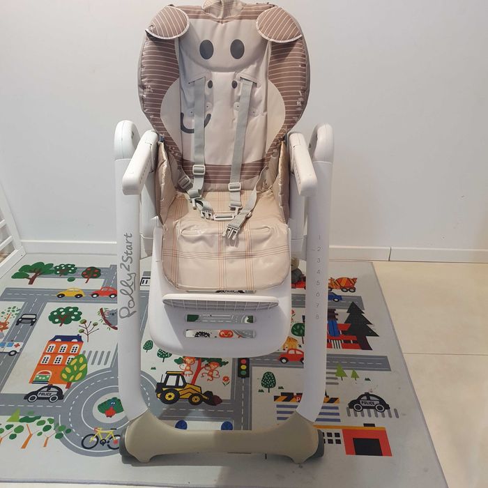 Chicco Polly 2 Start – scaun de masă bebe, reglabil, funcțional